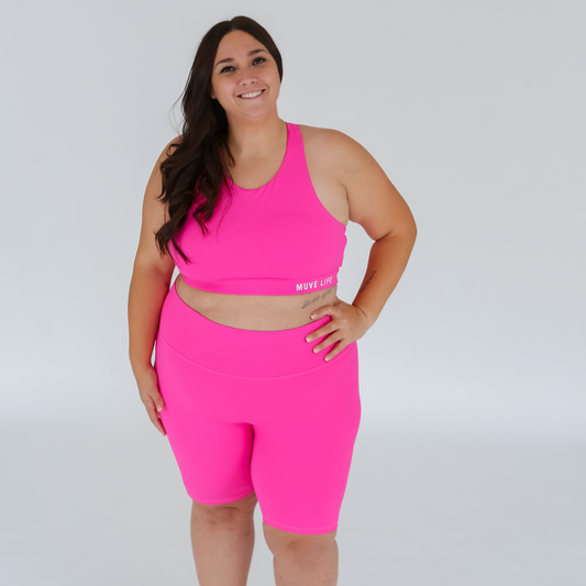 High Neck Bra - Peony
