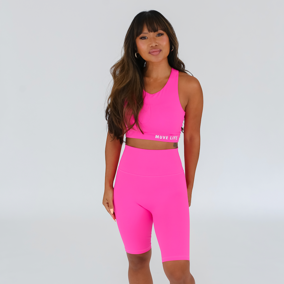 High Neck Bra - Peony