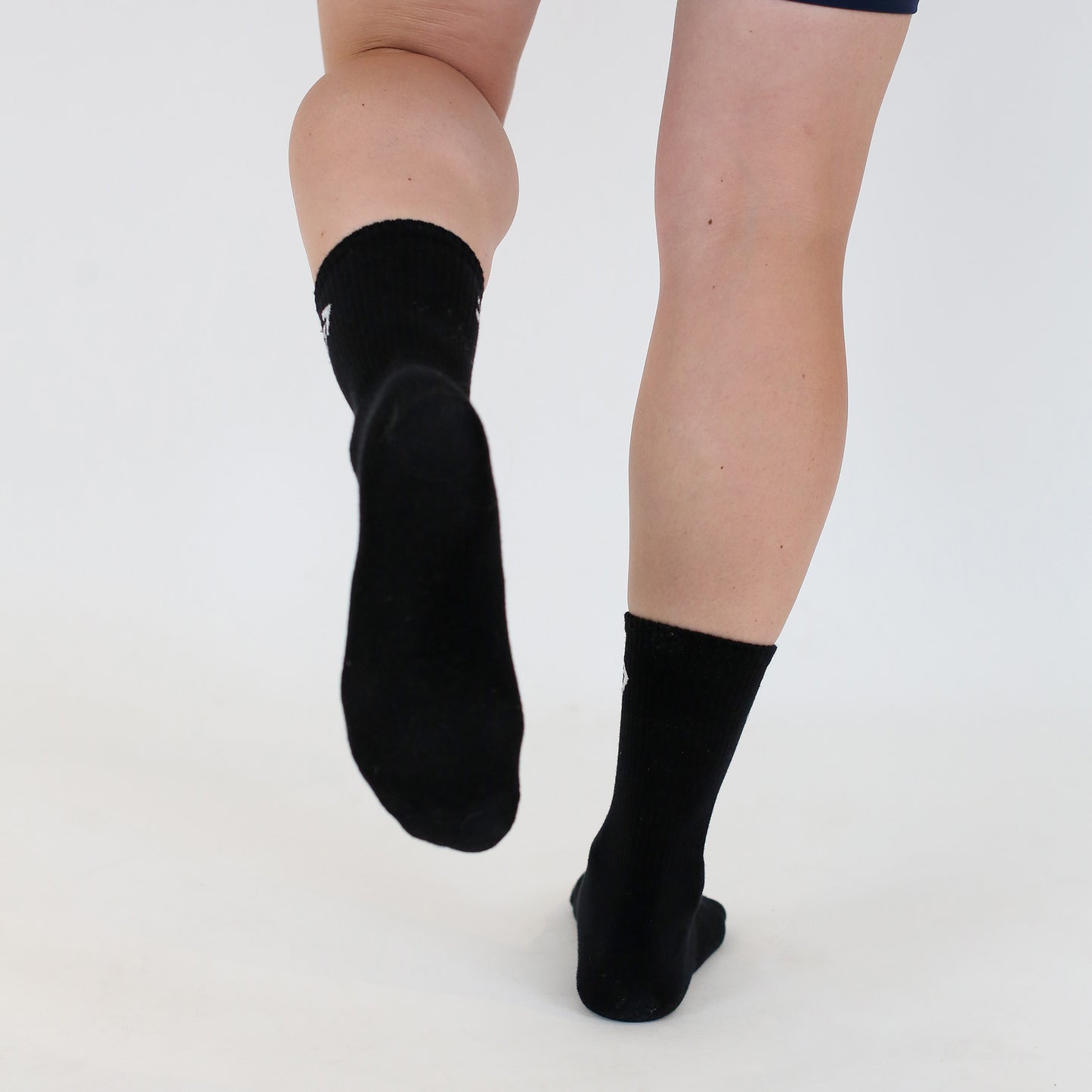 Black Unisex Crew Socks