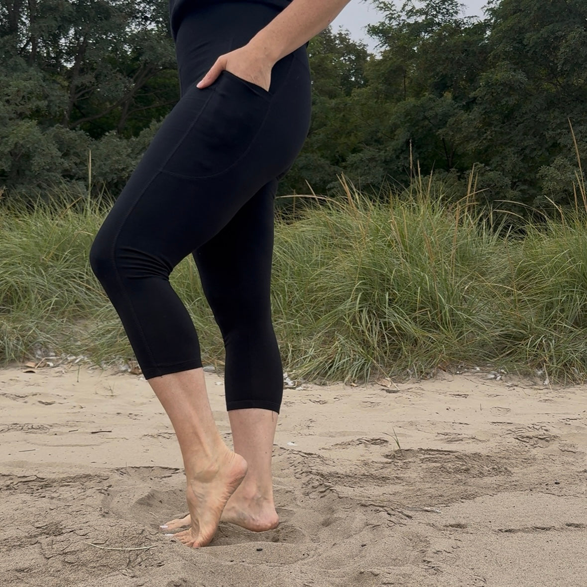 Cotton High-Waisted Capris
