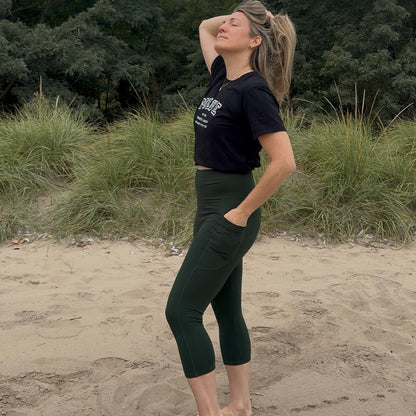 Cotton High-Waisted Capris