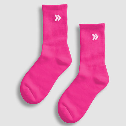 Unisex Logo Crew Sock - Pink (1 Pack)