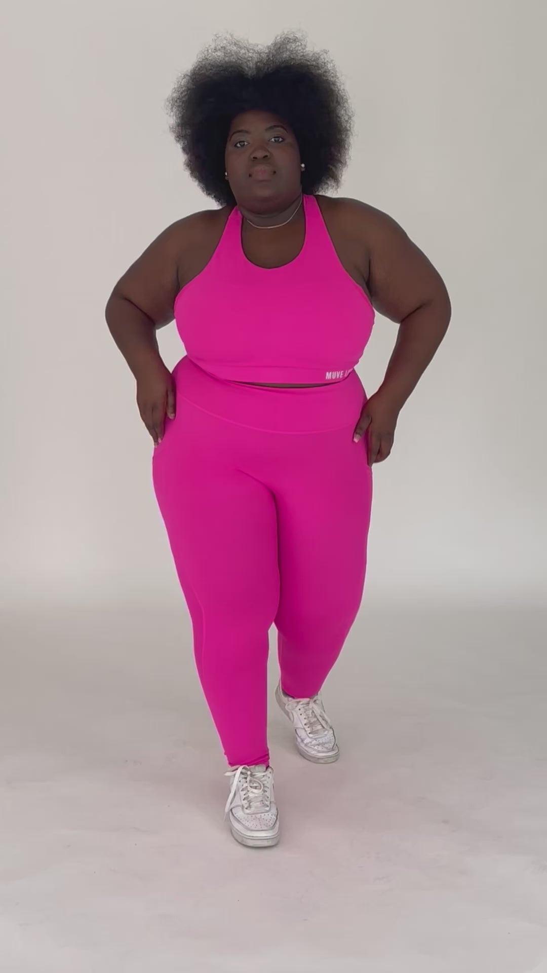 🔥 Pop Fit | Mauve Pink High Waisted Full Length Pocket Athletic Leggings M