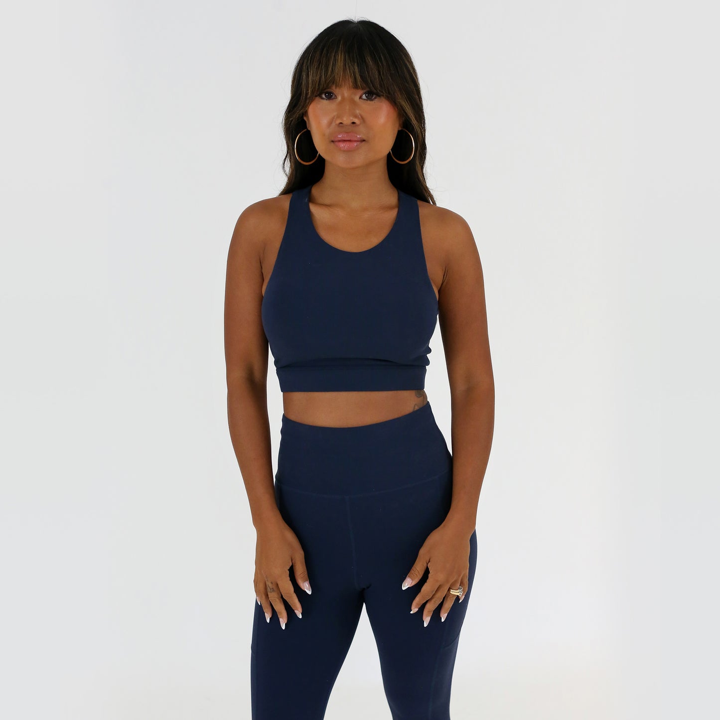 HIGH NECK BRA - MIDNIGHT BLUE