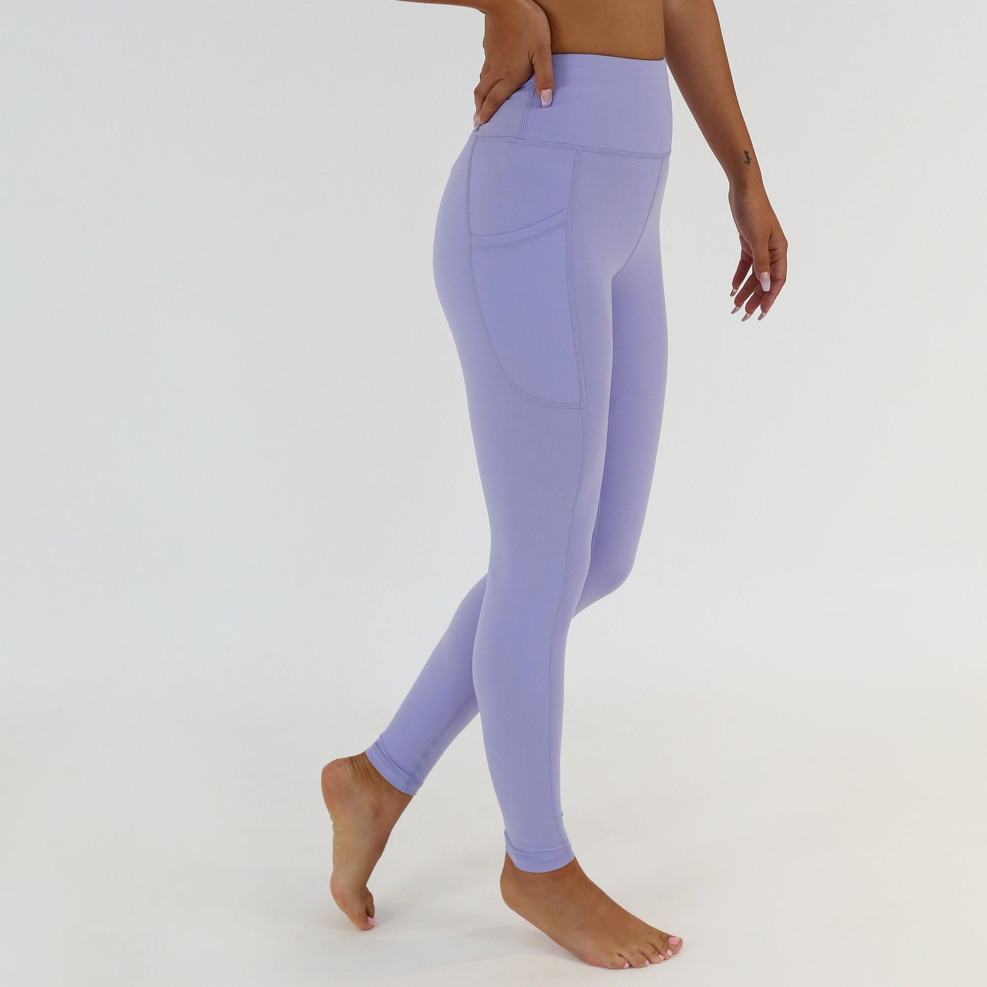 Girls' Ribbed Leggings - All In Motion™ Lilac Purple L