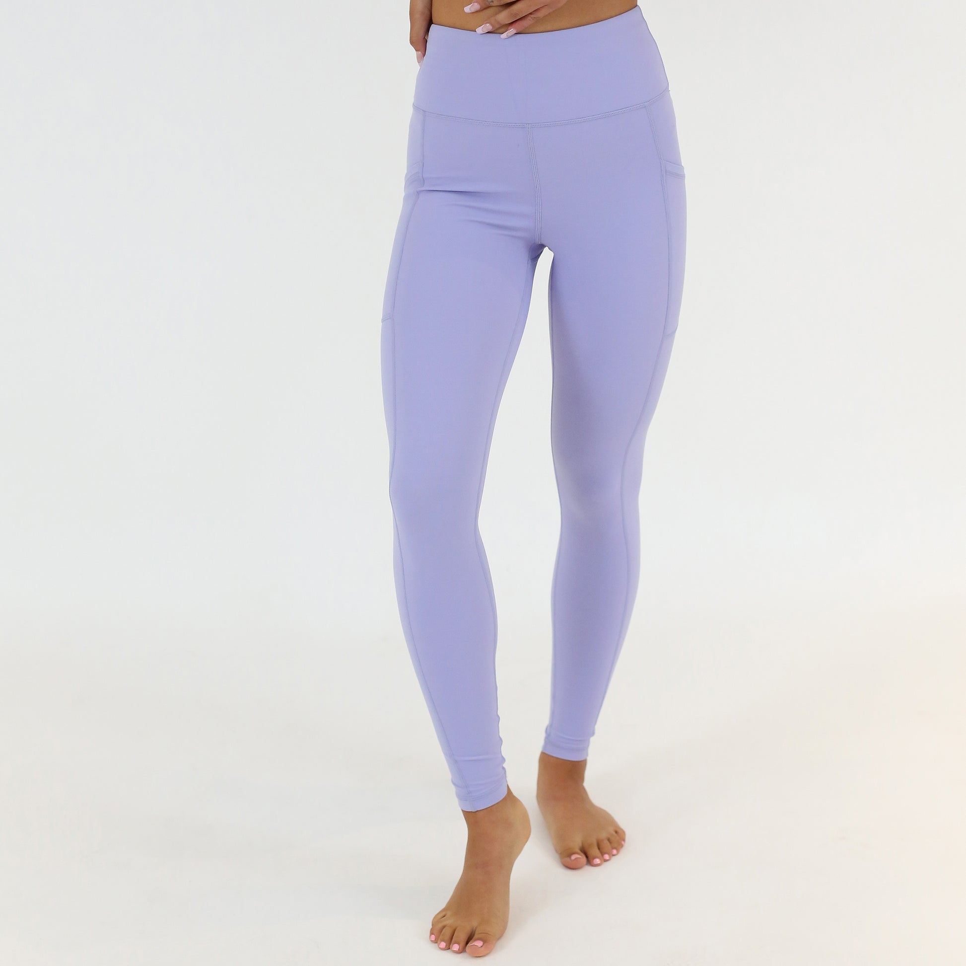 Lucy PowerMax purple cropped leggings with side pockets - $22